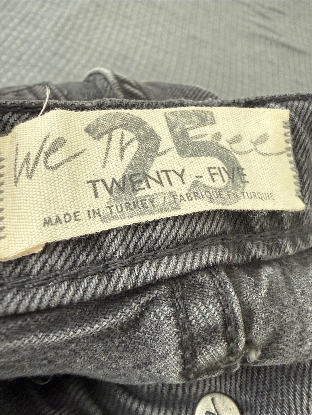 Free People We The Free Old West Slouchy Jeans black Sz 25 - Picture 9 of 9